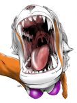  2004 anthro bra clothing female mammal mouth_shot sanny sharp_teeth solo teeth tongue underwear 