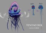  commentary comparison follyknight gen_1_pokemon highres jellyfish no_humans pokemon pokemon_(creature) portuguese_man_o'_war solo tentacles tentacool what_if 