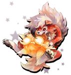  canine claws fangs feral fur lycanroc mammal midnight_lycanroc night nintendo pok&eacute;mon red_eyes red_fur star video_games white_fur wolf 
