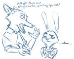  2016 anthro canine dante-ml disney female fox judy_hopps lagomorph male mammal nick_wilde rabbit sketch zootopia 