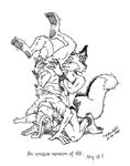  1998 69_position anthro bottomless butt canine clothed clothing cum duo ear_piercing fox lagomorph male male/male mammal nude oral piercing rabbit sex squibb_squirrel 