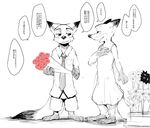  2016 anthro canine disney female fox japanese_text male mammal nick_wilde raizinndx text zootopia 