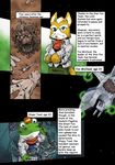  2002 amphibian andross anthro canine clothing comic dialogue english_text fox fox_mccloud frog male mammal monkey nintendo official_art primate slippy_toad space star_fox text unknown_artist video_games 