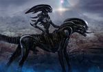  alex_tuis alien alien_(franchise) bareback breasts erection female feral four_legs male mist monster mountain penis photoshop riding riding_on_back sitting tongue xenomorph 