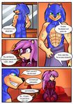  abs butt comic dreamcastzx1 female hedgehogs joykill male shower sonia_the_hedgehog sonic_(series) sonic_the_hedgehog sonic_underground 