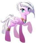  blue_eyes equine eyelashes fan_character feathered_wings feathers feral hooves jewelry ka-samy looking_at_viewer mammal my_little_pony necklace pegasus pink_feathers simple_background solo standing white_background white_feathers wings 