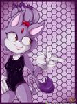  2016 5_fingers anthro big_breasts black_nose blaze_the_cat breasts cat clothed clothing digital_media_(artwork) feline female fur gloves mammal one-piece_swimsuit simple_background smile solo sonic_(series) sruto swimsuit video_games yellow_eyes 