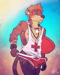  bulge clothing erection erection_under_clothes lifeguard looking_at_viewer male mammal mustelid otter pinup pose seductive shirt sky3 solo underwear 