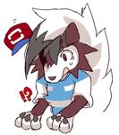  anthro anthrofied claws clothing fur glowing glowing_eyes lycanroc mammal midnight_lycanroc nintendo paws pok&eacute;mon red_eyes video_games 