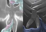  2016 anthro anthrofied breasts butt equine feathered_wings feathers featureless_crotch female friendship_is_magic hair long_hair mammal my_little_pony nude pegasus princess_celestia_(mlp) rear_view white_featherrs wings 