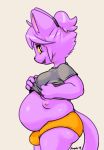  2019 4_fingers 6_breasts anthro belly big_belly boxer_briefs breasts bulge butt clothed clothing clothing_lift dickgirl domestic_cat felid feline felis fluffyfrumples hair intersex looking_back mammal midriff muffin_top multi_breast multi_nipple nipples open_mouth open_smile overweight partially_clothed seductive shirt shirt_lift side_view smile solo standing tongue underwear yellow_sclera 
