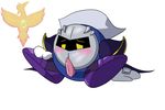  armor blush cape clothing erection genital gloves kirby_(series) looking_down male mask meta_knight mewnna_caythin nintendo not_furry penis video_games waddling_head 