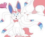  &lt;3 :3 animal_genitalia anus balls big_balls bow eevee eeveelution feral flaccid fully_sheathed fur male mammal marshmallowvinyl multicolored_fur nintendo penis pok&eacute;mon ribbons sheath simple_background sitting sketch solo sylveon video_games white_background white_fur 