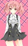  black_dress colorized dress inu_x_boku_ss maki65 pink_eyes pink_hair roromiya_karuta short_hair solo twintails 