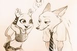  2016 anthro canine disney female fox judy_hopps lagomorph male mammal monmokamoko nick_wilde rabbit sketch zootopia 