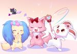  &lt;3 black_eyes blush bow broom canine cat cute diana_(jewelpet) dog feline female flower fuyu garnet_(jewelpet) giggling jewelpet lagomorph mammal plant rabbit red_eyes ruby_(jewelpet) sanrio sapphire_(jewelpet) shrug simple_background sparkle swirl wand wings 