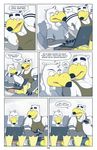  anthro anti_dev avian ayden_(brogulls) bailey_(brogulls) bird comic computer dialogue laptop male seagull 