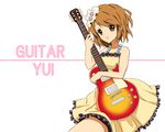  bad_id bad_pixiv_id brown_eyes brown_hair don't_say_&quot;lazy&quot; dress guitar hirasawa_yui instrument k-on! kuroi_hitsuji short_hair solo 