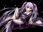  artist_request highres hoshino_ruri japanese_clothes kidou_senkan_nadesico kimono long_hair purple_hair ribbon solo twintails yellow_eyes 