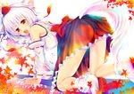  animal_ears ass breasts geta hat inubashiri_momiji japanese_clothes large_breasts red_eyes solo tail tengu-geta teruru tokin_hat touhou wallpaper white_hair 