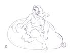  2016 absurd_res anthro badgerben big_breasts breasts cat catty_(undertale) cleavage clothed clothing feline female hi_res huge_breasts mammal slightly_chubby smile solo undertale video_games 