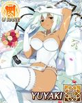  1girl dark_skin female senran_kagura solo white_hair yuyaki_(senran_kagura) 