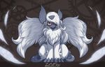  absol artist_request brown_eyes furry glasses mega_absol pokemon wings 