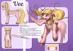  absurd_res english_text equine eyelashes fan_character feathered_wings feathers female feral fur hi_res hooves mammal model_sheet my_little_pony mykegreywolf pegasus pink_eyes pink_feathers pink_fur smile solo text wings 
