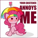  2016 blush chibi earth_pony english_text equine female feral friendship_is_magic hair horse mammal my_little_pony pink_hair pinkie_pie_(mlp) pony reaction_image simple_background solo symbianl text 