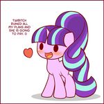  &lt;3 blush chibi english_text equine female feral friendship_is_magic hair horn mammal multicolored_hair my_little_pony open_mouth simple_background solo standing starlight_glimmer_(mlp) symbianl text two_tone_hair unicorn 