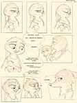  ambiguous_gender anthro black_and_white canine clothed clothing comic crying dialogue disney duo english_text female fox fur hi_res judy_hopps lagomorph male mammal monochrome nick_wilde rabbit sprinkah tears text zootopia 