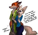  2016 anthro canine disney female fox furrytiger iji male mammal nick_wilde skye_(zootopia) zootopia 