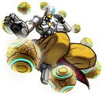  android baggy_pants floating highres humanoid_robot indian_style male_focus monk nishiide_kengorou omnic orb overwatch pants robot sitting solo sphere weapon zenyatta_(overwatch) 