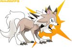  canine lugarugan lycanroc mammal nintendo pok&eacute;mon rhuanfps video_games were werewolf wolf 