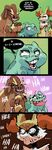  angry bittenhard braixen bulbasaur comic dialogue english_text eyelashes female frown group laugh lopunny nintendo open_mouth pok&eacute;mon smile speech_bubble sweat tears text video_games 
