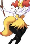 &lt;3 2023 3_fingers absurd_res anthro black_body black_eyelashes black_fur black_nose braixen breasts cheek_tuft digital_media_(artwork) dipstick_tail eyelashes facial_tuft featureless_breasts female fingers front_view fur generation_6_pokemon half-closed_eyes hearts_around_head hi_res holding_object holding_stick inner_ear_fluff markings medium_breasts multicolored_body multicolored_fur multicolored_tail narrowed_eyes neck_tuft nintendo nude open_mouth open_smile pink_tongue pokemon pokemon_(species) red_body red_eyes red_fur red_inner_ear_fluff red_tail saltyxodium simple_background smile solo standing stick tail tail_markings thick_thighs tongue tuft white_background white_body white_fur wide_hips yellow_body yellow_ears yellow_fur yellow_tail