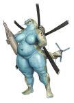 2022 absurd_res aircraft anthro belly breasts cettus featureless_crotch female helicopter hi_res holding_object holding_weapon living_aircraft living_machine living_vehicle machine mi-24 missile_launcher navel nipples nude overweight overweight_anthro overweight_female rotor simple_background solo standing tail vehicle weapon white_background