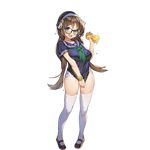  blue_eyes brown_hair full_body glasses hairband holding kino_books long_hair looking_at_viewer official_art open_mouth pigeon-toed school_uniform serafuku shirt_tug short_sleeves solo sponge swimsuit swimsuit_under_clothes thighhighs transparent_background uchi_no_hime-sama_ga_ichiban_kawaii very_long_hair white_legwear whoisshe 