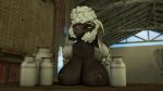 16:9 2023 3d_(artwork) anthro areola barn black_body bovid breasts brown_eyes caprine clothed clothing digital_media_(artwork) female fur hi_res horn inside mammal milk_pail nipples sheep solo source_filmmaker topless topless_female white_body white_fur white_wool widescreen woofersfm wool_(fur)