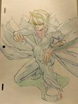  bad_source card duel_disk hiroki_(vvkagerouvvr2) kurosaki_shun male_focus solo traditional_media yuu-gi-ou yuu-gi-ou_arc-v 