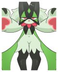 2023 4:5 :3 ambiguous_gender anthro biped border colored digital_media_(artwork) featureless_crotch felid feline front_view fur generation_9_pokemon green_body green_fur half-closed_eyes head_tuft hi_res kemono leg_tuft lok_cat looking_at_viewer mammal meowscarada multicolored_body multicolored_fur narrowed_eyes navel nintendo nude open_:3 open_mouth open_smile pawpads paws pink_nose pink_pawpads pink_tongue pokemon pokemon_(species) portrait pupils reaching_towards_viewer red_eyes shaded simple_background smile solo standing thigh_gap three-quarter_portrait tongue tuft two_tone_body two_tone_fur white_background white_border