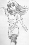  ebina_hidekazu greyscale kotsu_masumi monochrome simple_background solo traditional_media yuu-gi-ou yuu-gi-ou_arc-v 