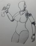  breasts cybernetics cyborg disembodied_penis female handjob haydee machine male penis robot scrungusbungus 