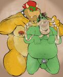 anthro armpit_hair bodily_fluids body_hair bowser chastity_bulge chastity_device chest_hair chubby_male clothing collar dirty_jockstrap duo erection genitals hairy_arms hairy_legs hi_res horn humanoid jockstrap jockstrap_huffing jockstrap_in_mouth jockstrap_on_face koopa korensolust male male/male mario_bros moobs musk musk_clouds musk_fetish musk_play musk_worship musky_armpit musky_jockstrap nintendo nipple_piercing nipple_ring nipples nude nude_male orc penis piercing pubes ring_piercing scalie spazz_bear spiked_collar spikes sweat sweatdrop underwear