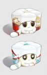  animification cake cat critter_pick_(honkai:_star_rail) food highres honkai:_star_rail honkai_(series) jing_yuan k7_(kk7_000) mole mole_under_eye simple_background star-shaped_pupils star_(symbol) symbol-shaped_pupils white_background white_cat yanqing_(honkai:_star_rail) 