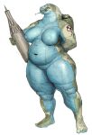 2022 aircraft anthro belly breasts cettus featureless_crotch female hi_res holding_object holding_weapon living_aircraft living_machine living_vehicle machine mi-24 missile_launcher navel nipples nude overweight overweight_anthro overweight_female simple_background solo standing vehicle weapon white_background
