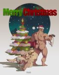  ... 2boys ass_press bara bell black_hair christmas christmas_tree cigarette completely_nude convenient_leg full_body glasses hat highres jockstrap large_pectorals male_focus male_underwear mature_male merry_christmas multiple_boys muscular muscular_male neck_bell nipples nude original pectorals red_headwear santa_costume santa_hat short_hair sitting smile thick_eyebrows tigari underwear undressing white_male_underwear 