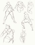 2021 anthro belly breasts butt canid canine canis cettus female front_view hi_res mammal maned_wolf multiple_images multiple_poses navel nude overweight overweight_anthro overweight_female pose rear_view side_view sketch sketch_page slightly_chubby slightly_chubby_anthro slightly_chubby_female standing wolf