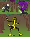 assimilation avian drone dronification forest goo_transformation gyu.sa-ai&#039;le_drone hi_res latex latex_transformation liquid_latex living_latex ninja plant running shadowrift transformation tree warrior