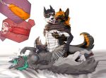 anthro aqua_(swartzfox) big_ears bisexual bisexual_sandwich blue_nipples bodily_fluids bon_lee breasts canid canid_demon canine canis clawed_fingers cum cum_in_ass cum_in_pussy cum_inside demon domestic_dog female fennec flare_(swartzfox) fluffy fluffy_tail fox from_behind_position genital_fluids genitals group group_sex gynomorph hellhound husky inner_ear_fluff internal intersex intersex/male knot knot_inside knotting male male/female mammal nipples nordic_sled_dog orange_nipples orange_penis pawpads penis pink_tongue red_eyes red_pawpads red_penis sandwich_position sex spitz striped_body stripes tail tongue trio tuft